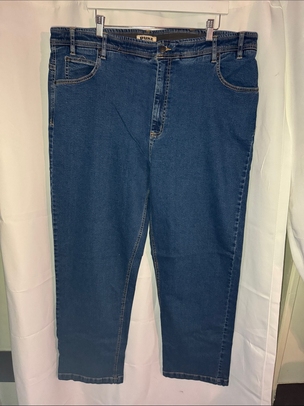 Duke Haband Classic Jeans Mens 42m Straight Leg Blue Denim Pants